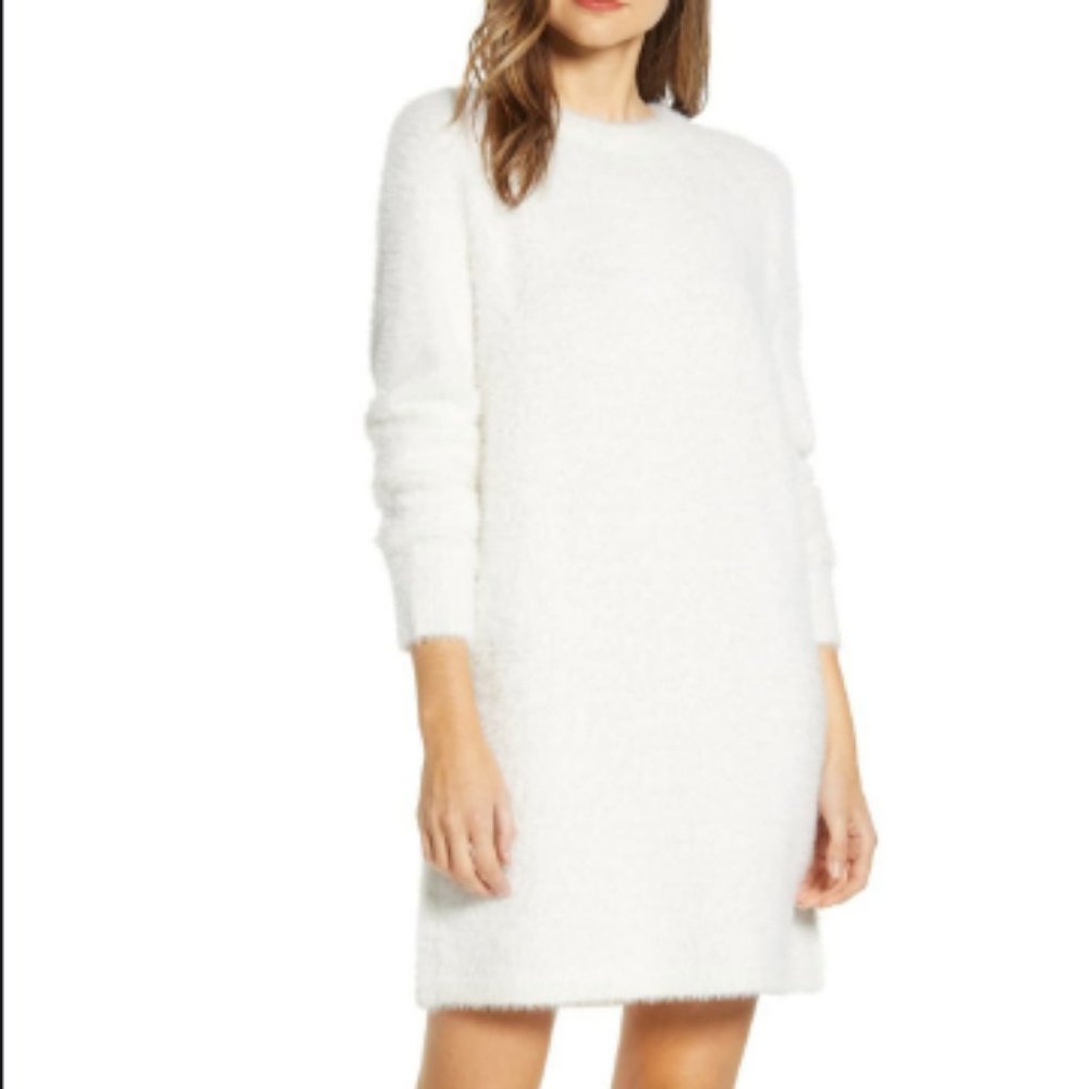 Lou & Grey Whisper White Soft Sweater Dress NWT